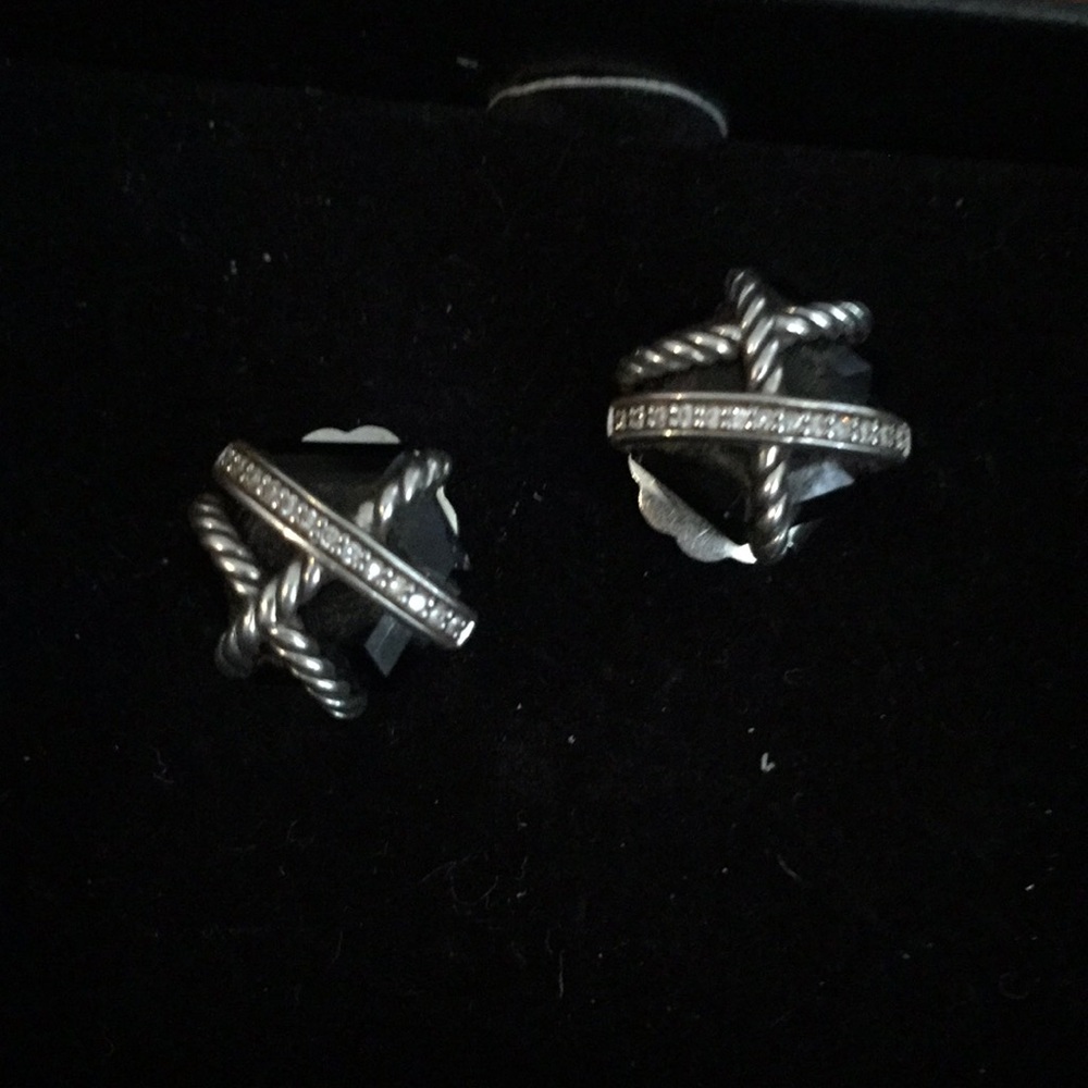 LAST CHANCE! RARE David Yurman Black Onyx Earrings